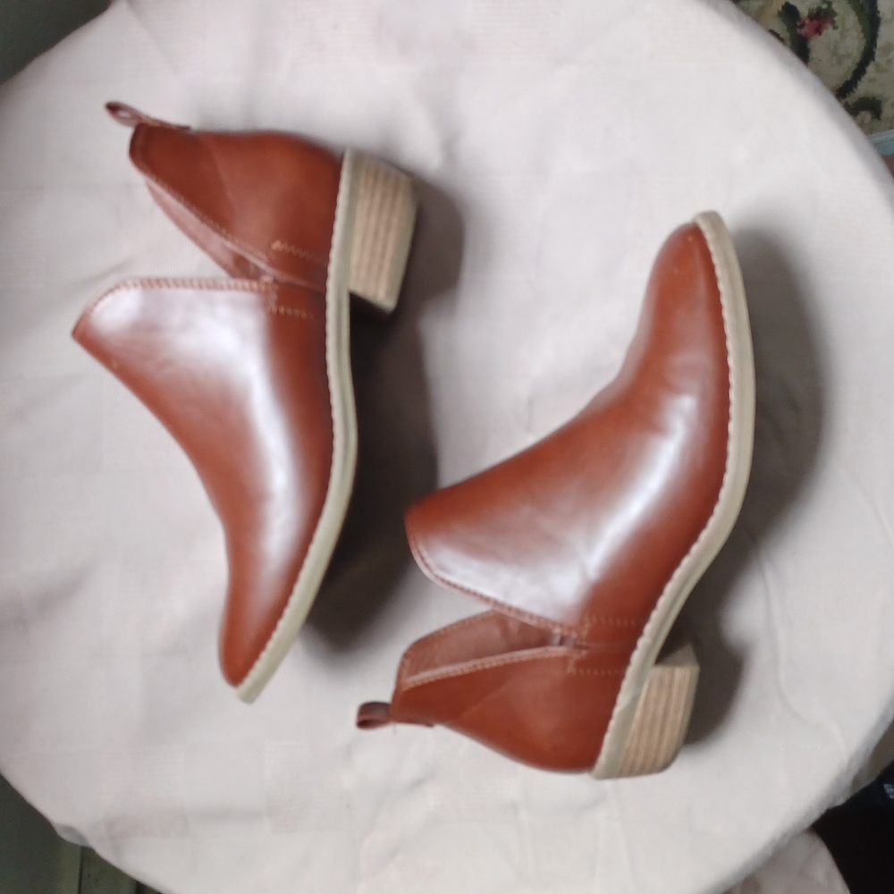 Brown booties.